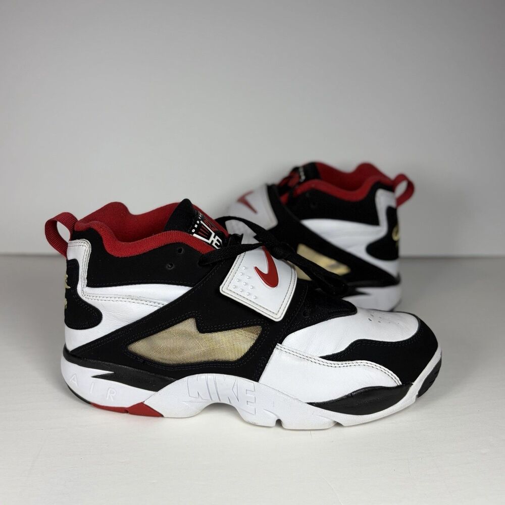 Nike Air Diamond Turf "49ers" 2025 Sz 10.5 White/Fire Red-Black Fz8224-100 Mens